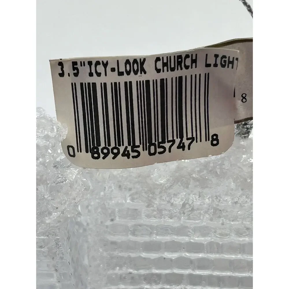 Icy Look Clear‎ acrylic Church building Christmas Tree Light Cover Ornament